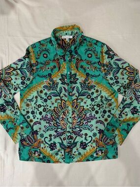 Maison d’Amélie Printed Button-Up Blouse